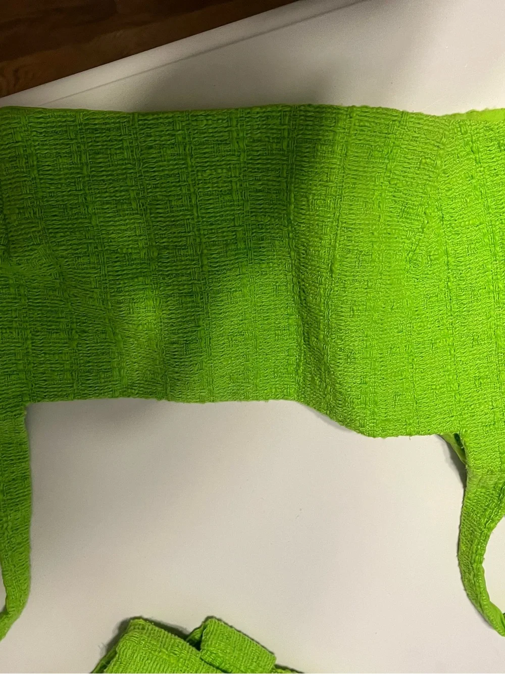 Bright Green Textured Women’s Shorts with Bralet top